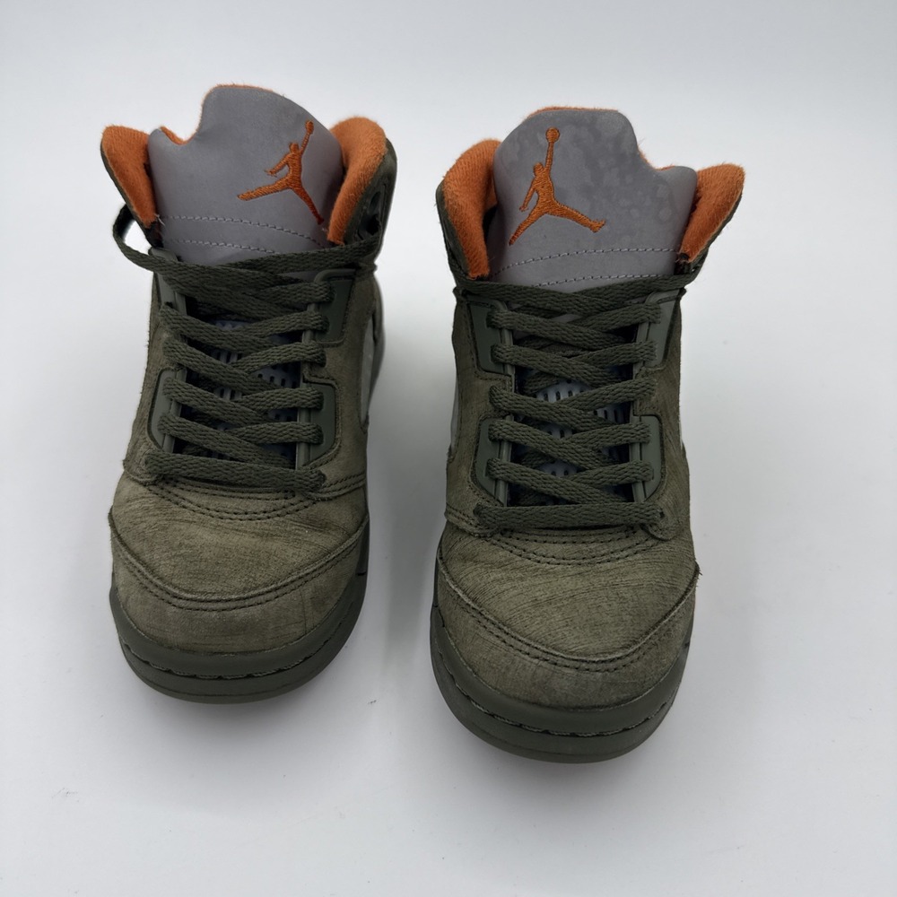 Nike Air Jordan 5 Retro Olive Orange & Gray  Size 1Y